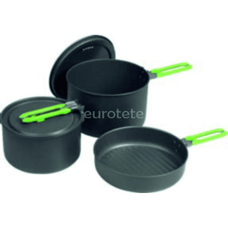 Pots and pans Elite camper set 5 pieces with folding handle  - 92303 - Eurotete