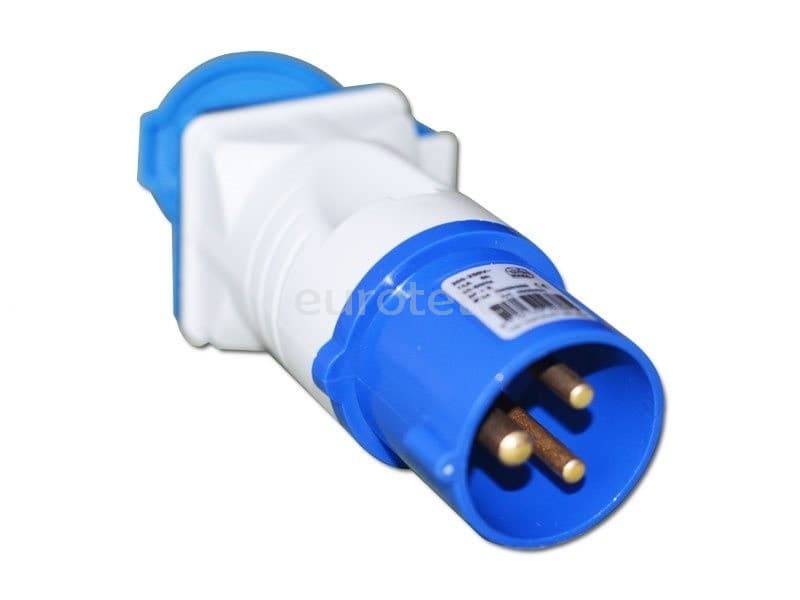 Male CEE17 adapter to Schuko female socket for motorhome camping  - 82044 - Eurotete
