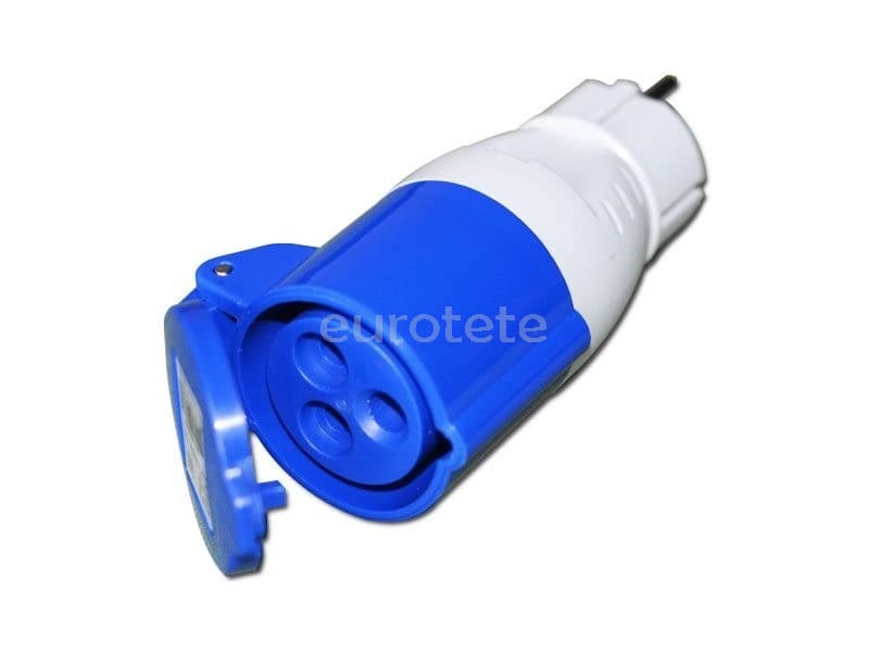 Adapter CEE 17 schuko male to female  - 35574 - Eurotete