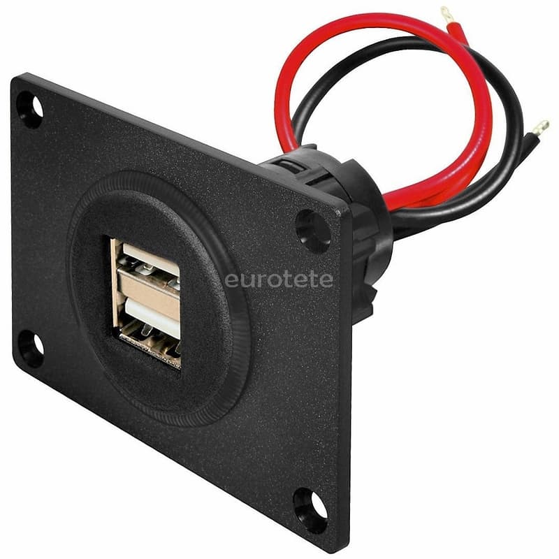 Dual usb 2 x 2.5 amps recessed charging port motorhome camper 1