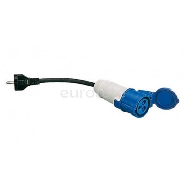 CEE 17 female adapter with schuko cable male of electricity cable  - 206330 - Eurotete