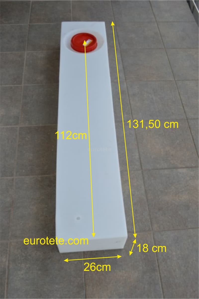 Water tank 57 liters 130 x 26 x 17  - 61068 - Eurotete