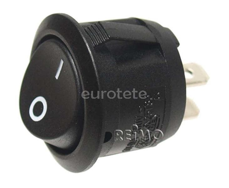 Switch to circular 1 ignition 12 volt black  - A0008087 - Eurotete