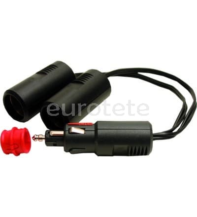 Mechero coche empalme gemelo 12 - 24 voltios 16 amperios  - 81193 - Eurotete