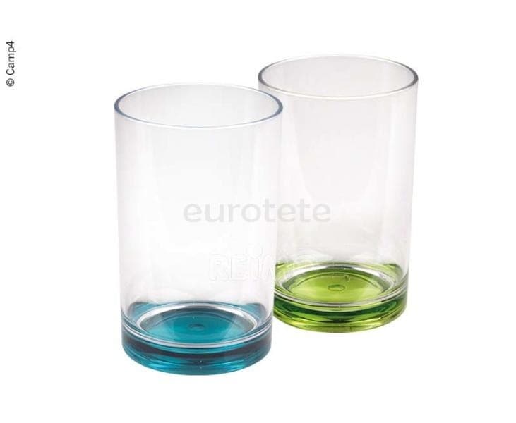 Transparent glasses with green Caravaning rate  - 929078 - Eurotete