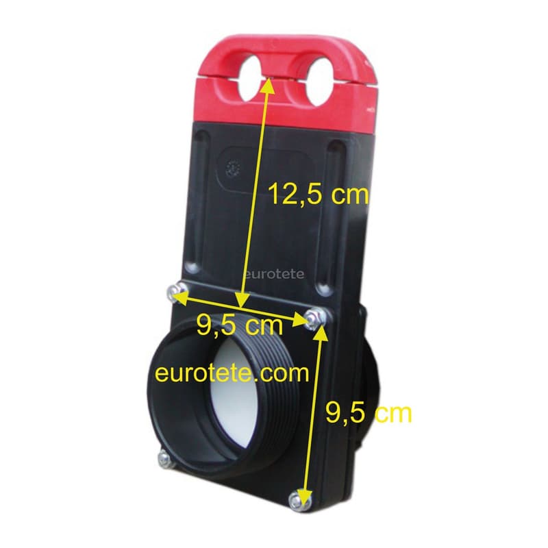 Valve 3 inches male female for manual closing discharge deposit gray water  - 65180 - Eurotete