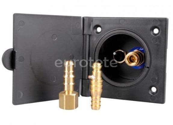 RK Reich black shower outlet for camper exterior  - 632101 - Eurotete