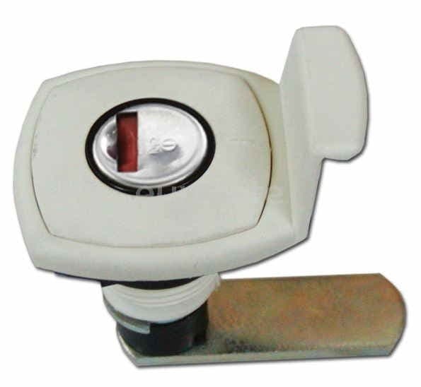 Gate lock white square handle and 2 Zadi keys  - 52657 - Eurotete