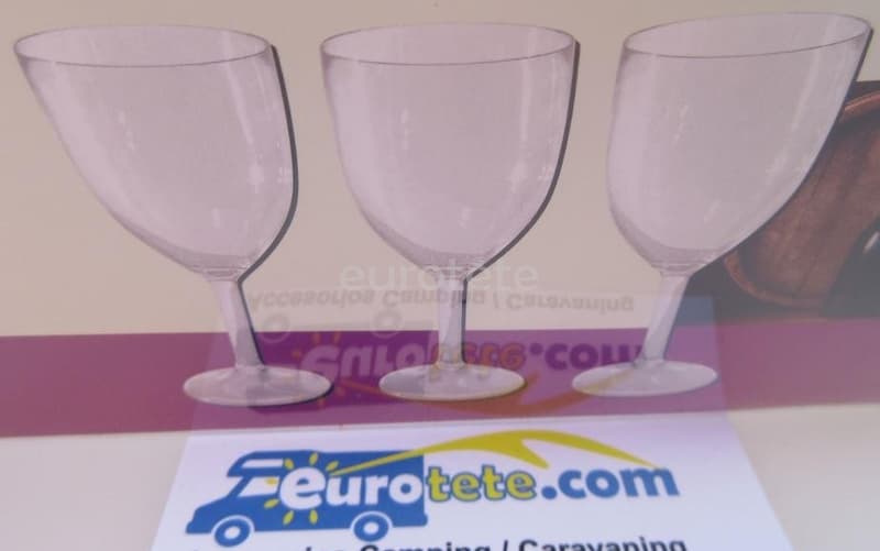 Copa vino camping menaje pack 3 unidades