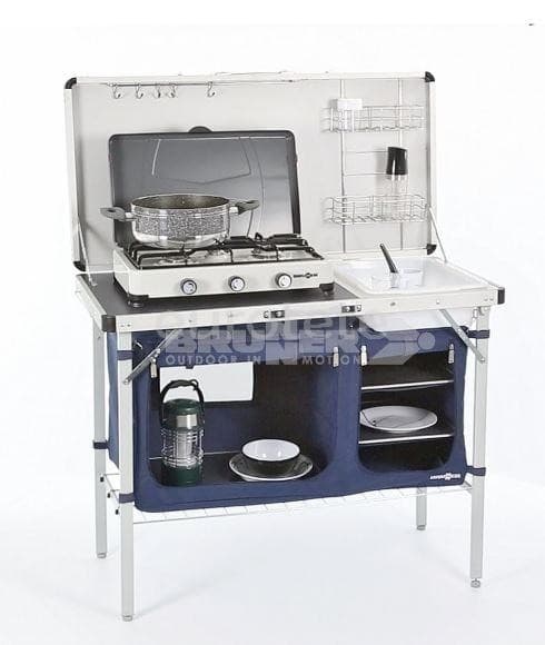 Kitchen camping with folding top