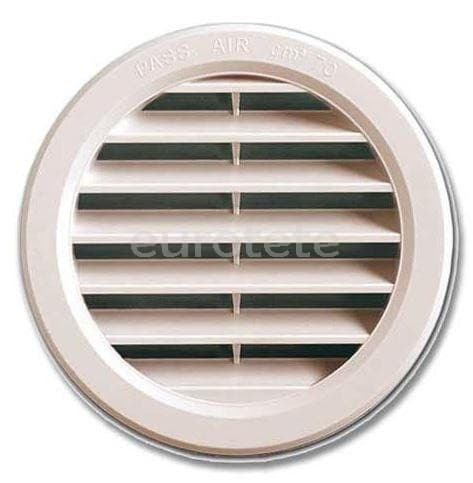 Grille 10 cm round white for ventilation  - 39530 - Eurotete