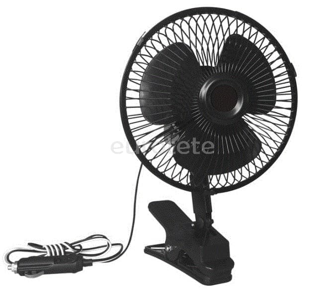 12-volt fan with clamp for car cigarette lighter socket camper  - 462880 - Eurotete