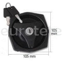 Black closure FAP Firenze 103310HZ51PE with handle and 2 keys