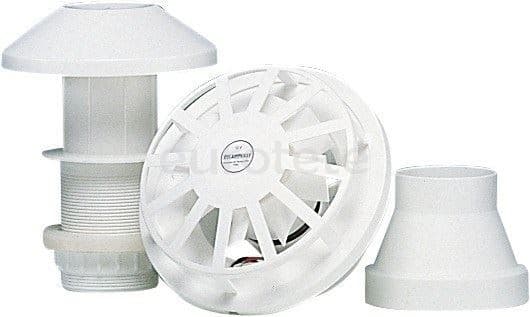 12 volt kitchen fume extractor + ring + chimney roof for motorhome or caravan  - 93910691 - Eurotete