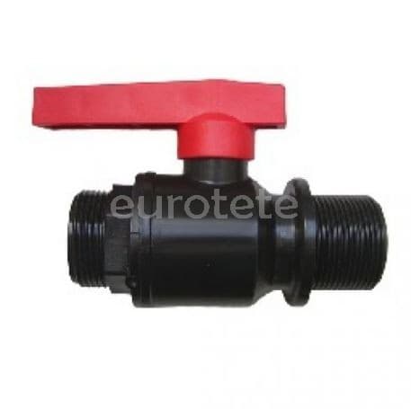 Black stopcock for double threaded drain valve camper motorhome caravan 1