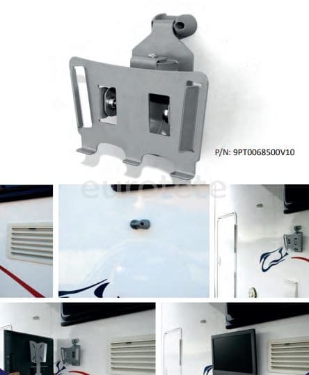 Soporte television calle con fijacion rapida extraible para autocaravana 1