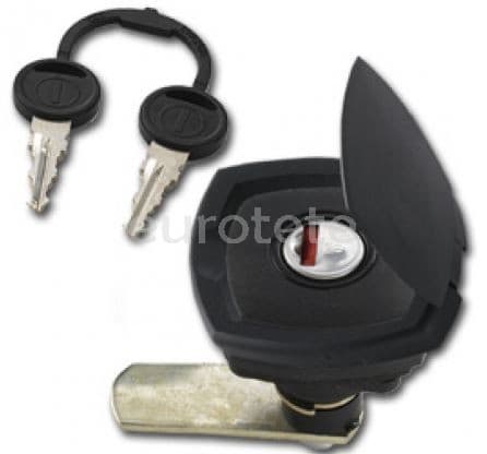 Lock with lid and 2 keys Zadi black  - 52647 - Eurotete