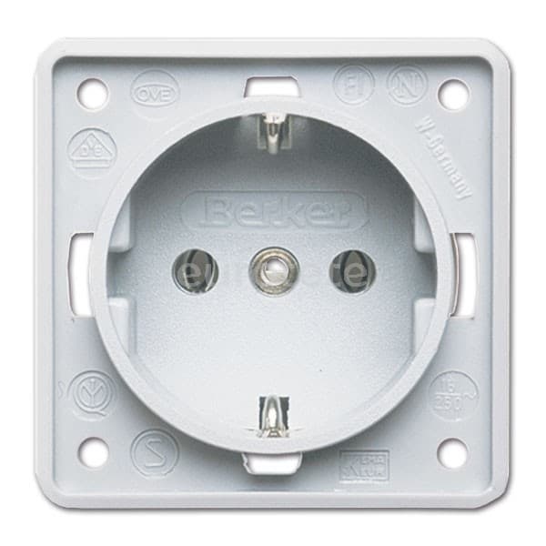 Gray schuko plug for motorhome or camper