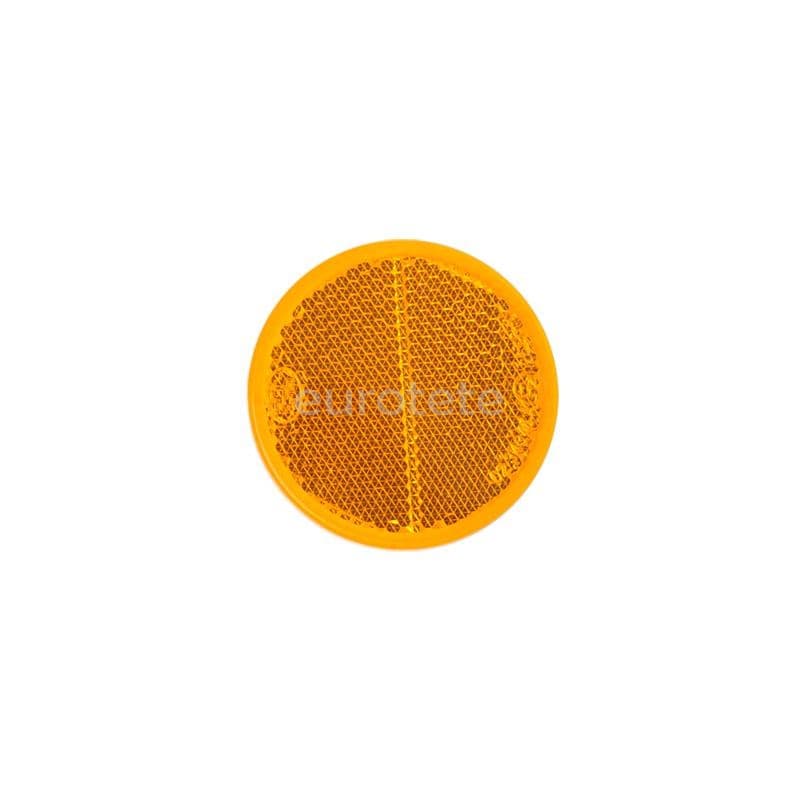 Orange reflector adhesive Ø 56 sticker for caravan, trailer or others