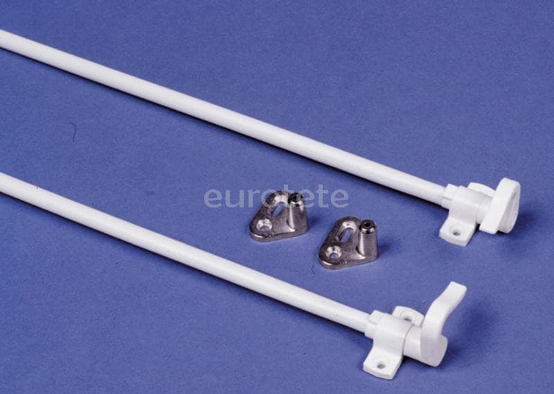 Rod white bar with revolving hooks for closing door bathroom toilet of caravan or caravan  - 532753 - Eurotete