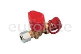 Quick connection valve gas bicone for motorhome