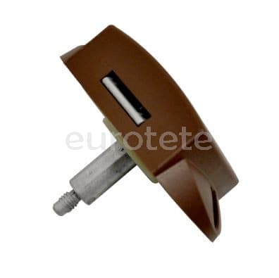 Brown push lock closure without push button for door or wardrobe  - 047147 - Eurotete