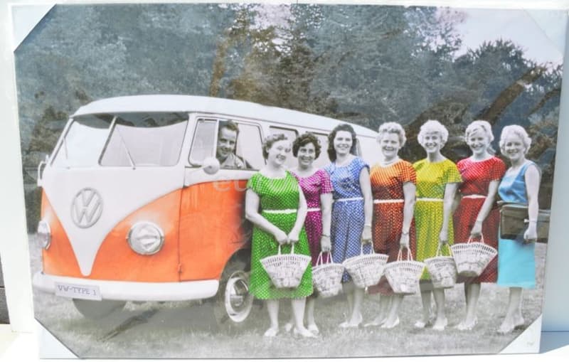 Picture wall van volkswagen camper 90 x 60  - 0225 - Eurotete