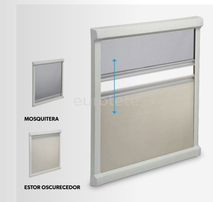 Dometic DB1R 680 x 630 frame + darkening + mosquito net for caravan or motorhome  - 9104121224 - Eurotete