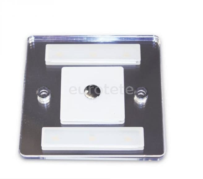 LED ceiling lamp 10 x 8 cm square touch with 2 positions at 12 Volts  - 228948 - Eurotete