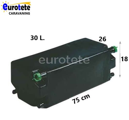Water tank 30 liters black 75 x 26 x 18 camper 1