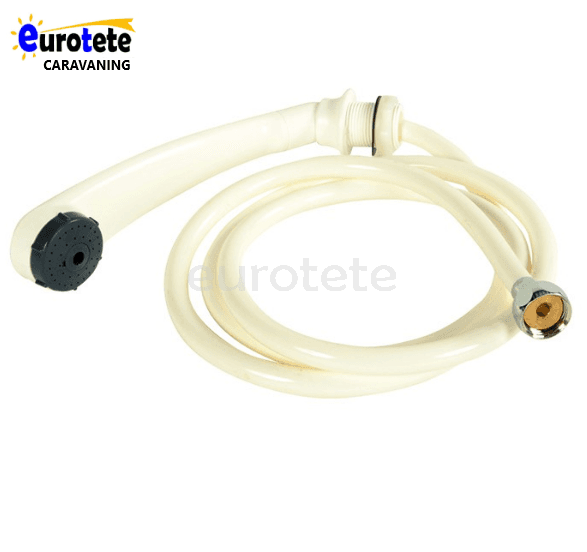 Extendable white shower telephone with water hose caravan camper 1
