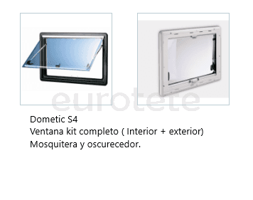 Window 300 x 500 Dometic S4 casement Kit frame + blackout + mosquito net 1