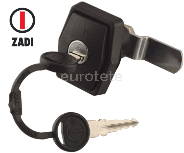 Push lock standard black gate 2 keys zadi motorhome caravan door 1